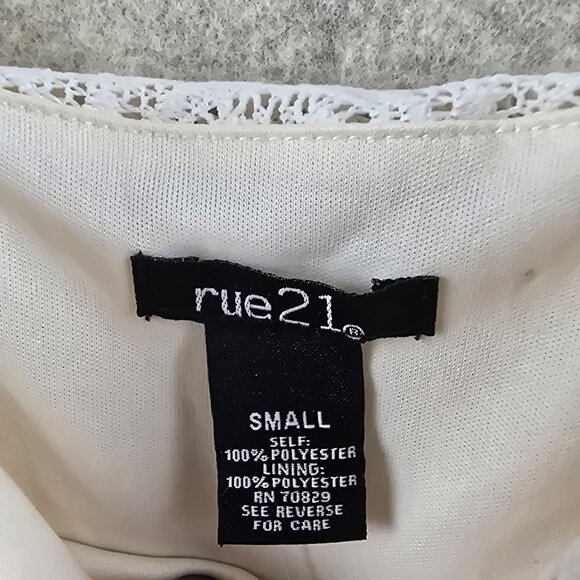 Rue21 Small Cream Lace Overlay Dress With Thin Straps - Picture 4 of 8